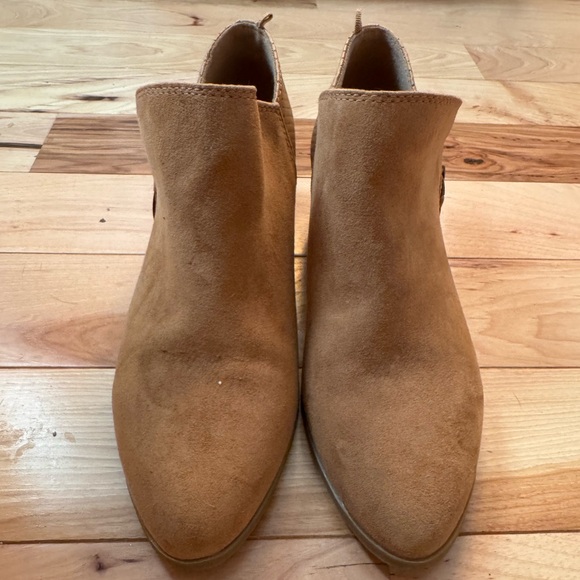 Womens Old Navy Brown Faux Suede & Leather Booties Boot. - Picture 4 of 5